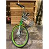 Image 4 : GREEN & YELLOW E-BIKE WITH BATTERY, KEY & CHARGER