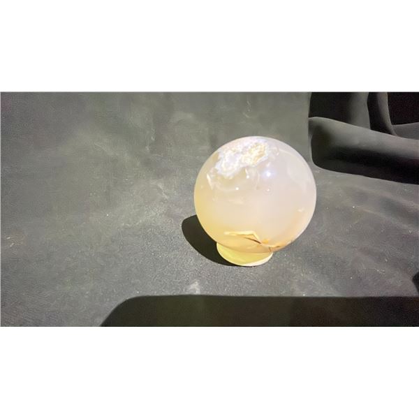 FLOWER AGATE WITH DRUZY SPHERE RETAIL $380