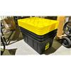 Image 1 : 4 BLACK TOTES WITH YELLOW LIDS