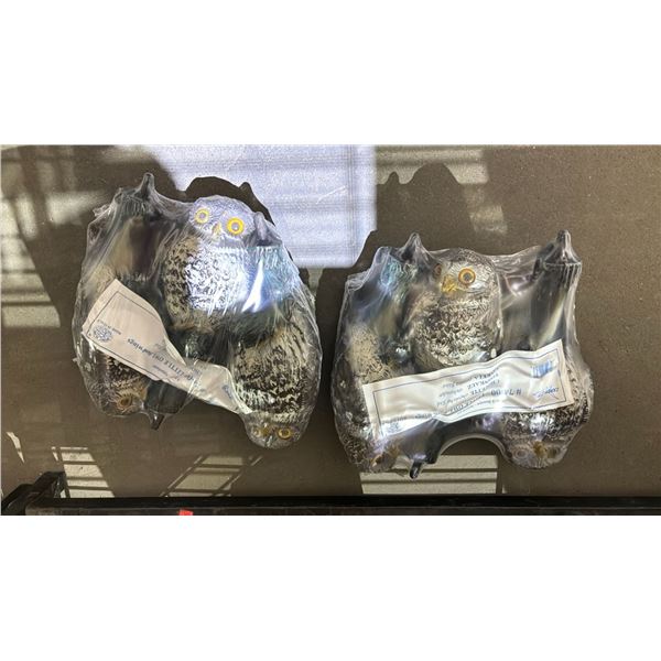 BOX OF 6 GARDEN DECORATIVE OWLS