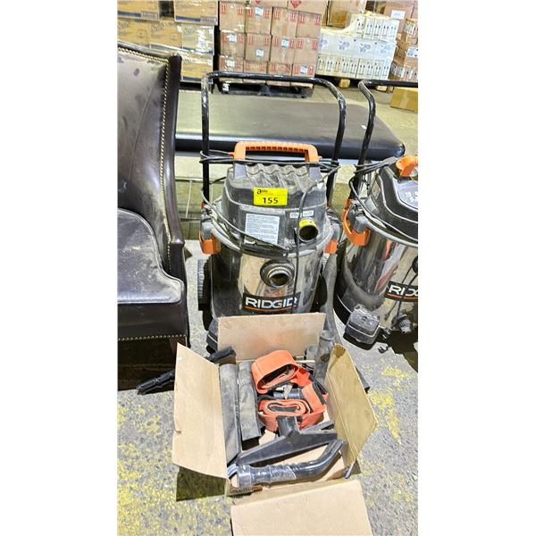 RIDGID SHOPVAC *NO HOSE, BOX OF ATTACHMENTS*