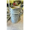 Image 1 : 4 ASSORTED GARBAGE CANS WITH EXTENSION CORD CONTENTS