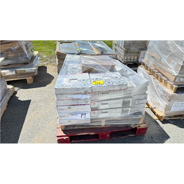 PALLET OF GLAZED PORCELAIN MOSAIC FLOORING