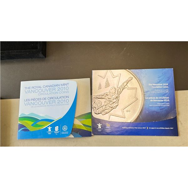 2 BOOKS OF 2010 VANCOUVER OLYMPICS COIN COLLECTION