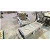 Image 1 : OUT DOOR PATIO CHAIR WITH 2 OTTOMANS