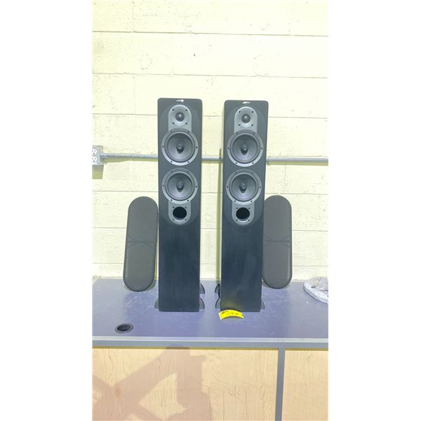 PAIR JAMO S 426 BLACK FLOOR SPEAKERS 140W/100W/6 OHM SPEAKERS