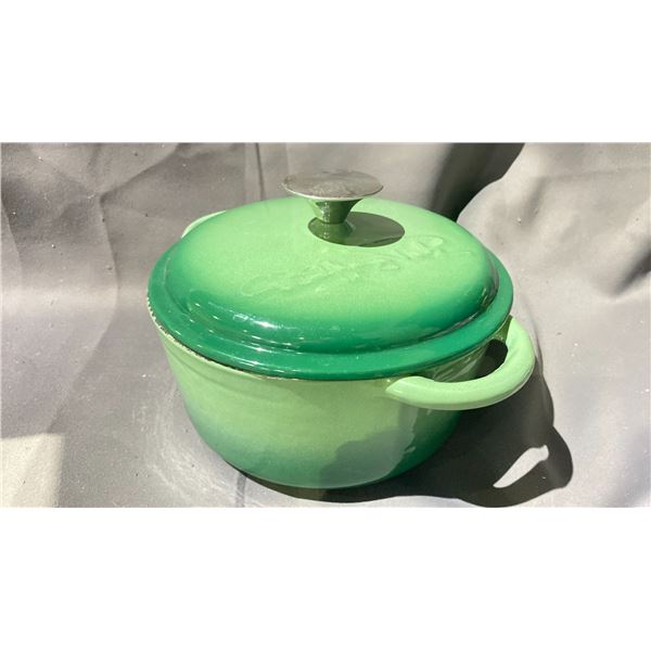 WOLFGANG PUCK CAST IRON AND ENAMEL LIDDED DUTCH OVEN POT