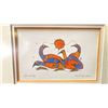 Image 2 : NORVAL MORRISSEAU "LOON FAMILY" PRINT APPROX. 17 1/4" X 13 1/4" FRAMED