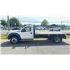 Image 1 : *R* 2015 FORD F450, FLAT DECK, WHITE, VIN 1FDUF4GY4FEC67300,