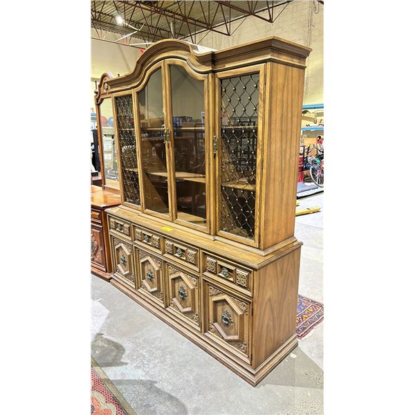WOODEN BUFFET AND HUTCH
