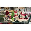 Image 2 : RACK OF ASSORTED ITEMS INCLUDING; CHRISTMAS DECOR, METAL BINS, SUITCASE AND MORE