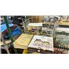 Image 3 : RACK OF ASSORTED ITEMS INCLUDING; CHRISTMAS DECOR, METAL BINS, SUITCASE AND MORE