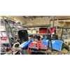 Image 1 : SHELF LOT OF LIFE VESTS, FOLDING CAR, HEATED CHAIR COVER AND MORE