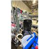 Image 2 : SHELF LOT OF LIFE VESTS, FOLDING CAR, HEATED CHAIR COVER AND MORE