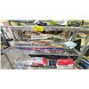 Image 2 : RACK OF ASSORTED ITEMS INCLUDING; CAR WINDSHIELD SHADE, FLARE STICKS, TENNIS RACKETS AND MORE *RACK