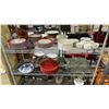 Image 3 : RACK OF ASSORTED PLATES, WINE GLASSES, WOODEN BOWLS, VASES AND MORE *RACK NOT INCLUDED*