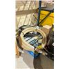 Image 1 : PALLET OF ELECTRICAL CABLE, WATER PUMP HOSE, COPPER WIRE AND MORE