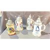Image 1 : GROUP OF 4 REGIMENTAL "NUDE LADY" LITHOPHANE BEER STEINS - HUGO SCHMIDT GERMANY 1960'S/70'S