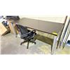 Image 1 : DESK AND MESH BACK ROLLING OFFICE CHAIR