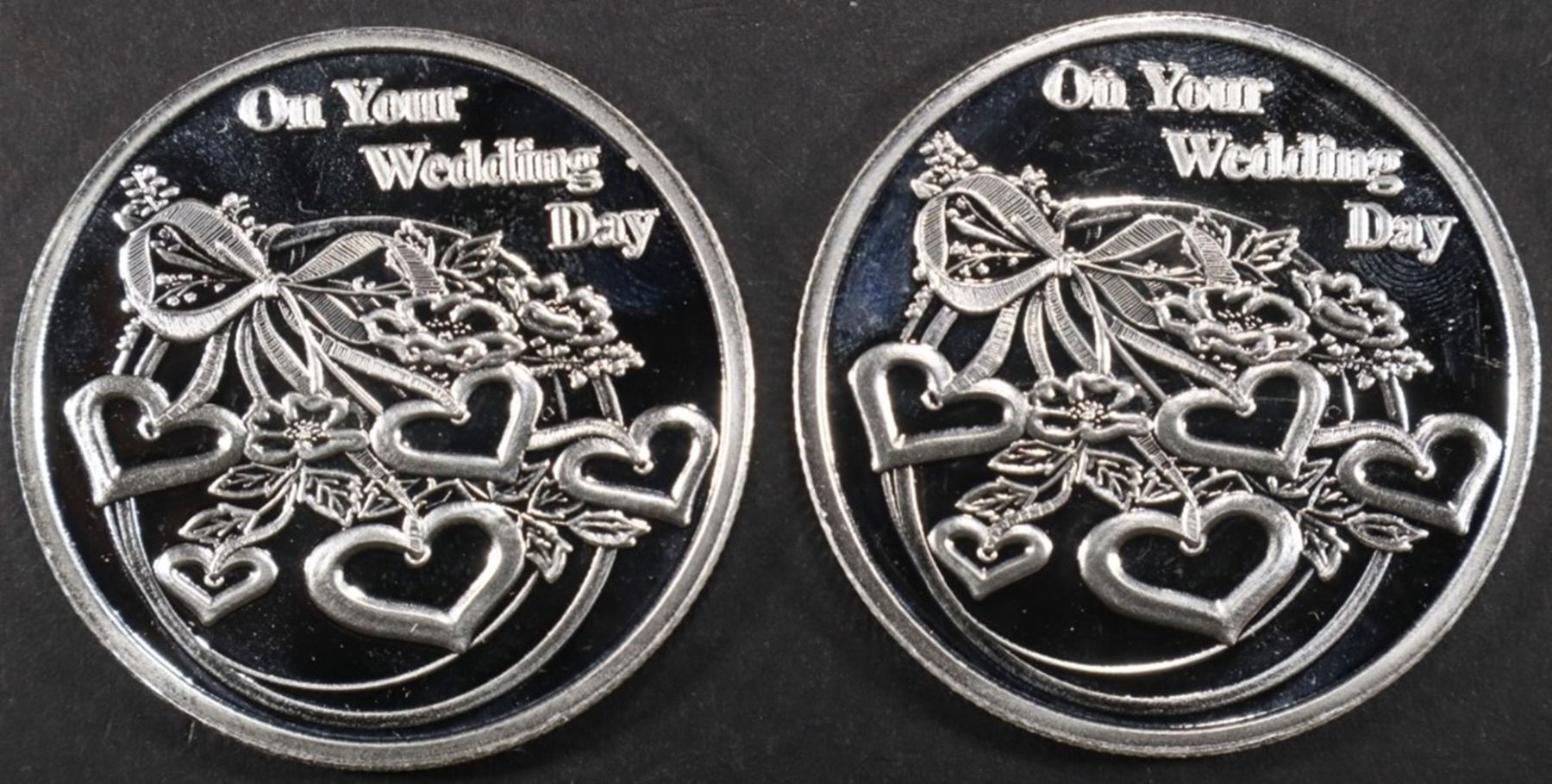 Wedding Silver Rounds (2) 1 OZ .999 SILV 2024 ON YOUR WEDDING DAY ROUNDS
