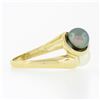 Image 5 : Classic Solid 14K Gold 6.9mm Gray & White Dual Pearl Polished Finish Bypass Ring