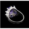Image 3 : 14KT White Gold 2.48 ctw Tanzanite, Sapphire and Diamond Ring