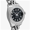 Image 2 : Rolex Quickset Ladies Stainless Steel Black Diamond Bezel Hidden Clasp Jubilee D