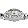 Image 6 : Rolex Ladies Stainless Steel Silver Index 18K White Gold Diamond Bezel Date Watc
