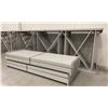Image 2 : 14 BAYS GREY INDUSTRIAL PALLET RACKING (15) UPRIGHTS 16FT X 6FT AND (60) SIDE BEAMS
