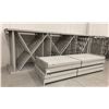 Image 3 : 14 BAYS GREY INDUSTRIAL PALLET RACKING (15) UPRIGHTS 16FT X 6FT AND (60) SIDE BEAMS
