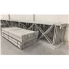 Image 3 : 14 BAYS GREY INDUSTRIAL PALLET RACKING (15) UPRIGHTS 16FT X 4FT AND (60) SIDE BEAMS
