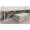 Image 2 : 14 BAYS GREY INDUSTRIAL PALLET RACKING (15) UPRIGHTS 16FT X 4FT AND (60) SIDE BEAMS