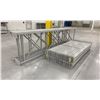 Image 3 : 4 BAYS GREY INDUSTRIAL PALLET RACKING (5) UPRIGHTS (2) 16FT/ (3) 12FT X 3.5FT AND (30) SIDE BEAMS