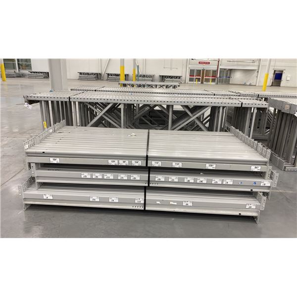 13 BAYS GREY INDUSTRIAL PALLET RACKING (14) UPRIGHTS 144