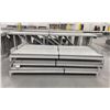 Image 1 : 9 BAYS GREY INDUSTRIAL PALLET RACKING (10) UPRIGHTS 144" X 42" AND (90) SIDE BEAMS