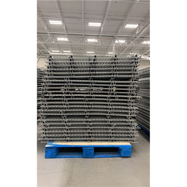 PALLET RACKING WIRE MESH DECKING PANELS 38 1/4" X 47 1/2" (APPROX. 50 PCS.)