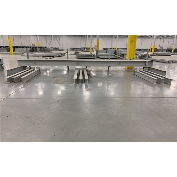 16FT CANTILEVER MATERIAL STORAGE RACK - 3 BASES/3 UPRIGHT BEAMS/9 ARMS & 2 CROSS CONNECTORS