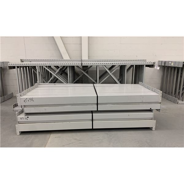 14 BAYS GREY INDUSTRIAL PALLET RACKING (15) UPRIGHTS 144