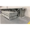 Image 2 : 14 BAYS GREY INDUSTRIAL PALLET RACKING (15) UPRIGHTS 16FT X 4FT AND (60) SIDE BEAMS