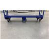 Image 3 : BLUE METAL 6 WHEEL MOBILE MATERIAL STORAGE WORK RACK - APPROX.5FT HIGH X 5FT ACROSS X 1 1/4FT WIDE