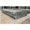 Image 2 : GROUP OF 30 GALVANIZED PALLET RACKING SIDE BEAMS 102" X 5.5"