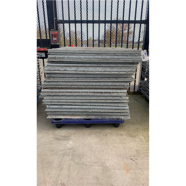 GALVANIZED PALLET RACKING WIRE MESH DECKING PANELS 44  X 49 3/4  (APPROX. 40 PCS.)