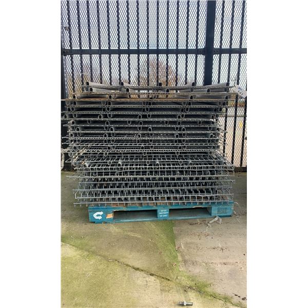 GALVANIZED PALLET RACKING WIRE MESH DECKING PANELS ASSORTED SIZES (APPROX. 35 PCS.)