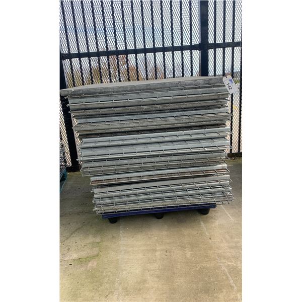 GALVANIZED PALLET RACKING WIRE MESH DECKING PANELS 44" X 50" (APPROX. 35 PCS.)