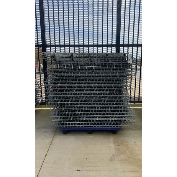 GALVANIZED PALLET RACKING WIRE MESH DECKING PANELS 50" X 49 1/4" (APPROX. 40 PCS.)