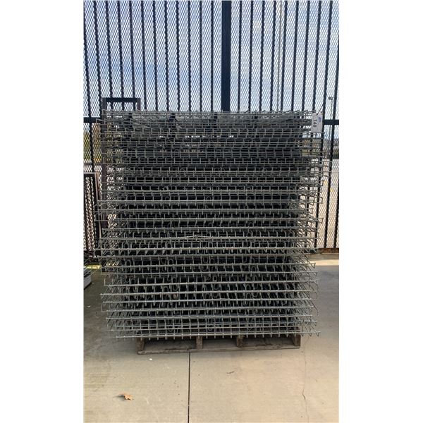 GALVANIZED PALLET RACKING WIRE MESH DECKING PANELS 50" X 49 1/4" (APPROX. 50 PCS.)