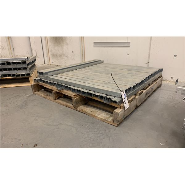 GALVANIZED PALLET RACKING 38  SHELVING SUPPORT BARS (APPROX. 80)