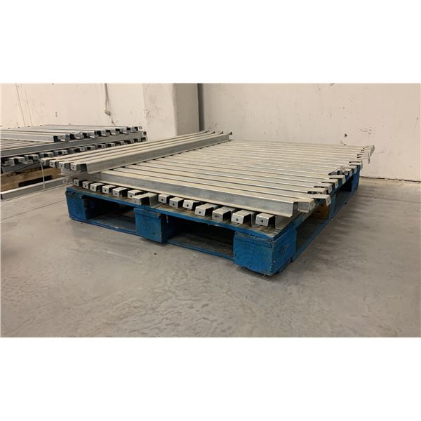 GALVANIZED PALLET RACKING 48" SHELVING SUPPORT BARS (APPROX. 36)