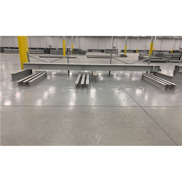 16FT CANTILEVER MATERIAL STORAGE RACK - 3 BASES/3 UPRIGHT BEAMS/9 ARMS & 2 CROSS CONNECTORS