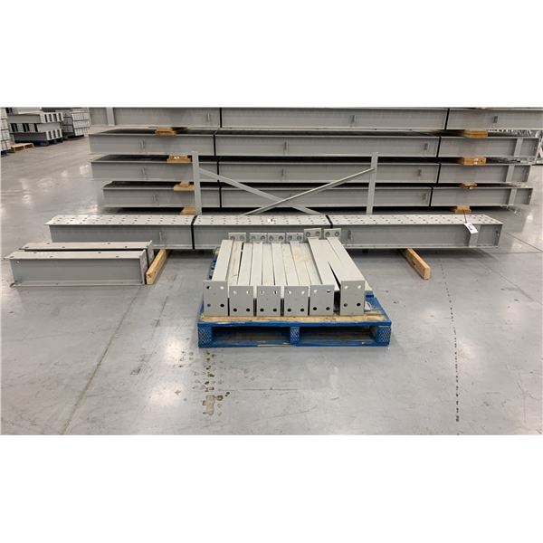 12FT CANTILEVER MATERIAL STORAGE RACK - 2 BASES/2 UPRIGHT BEAMS/12 ARMS & 1 CROSS CONNECTOR